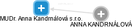 MUDr. Anna Kandrnálová s.r.o. - náhled vizuálního zobrazení vztahů obchodního rejstříku