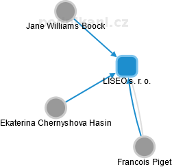 LISEO s. r. o. - náhled vizuálního zobrazení vztahů obchodního rejstříku