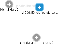 MICONEX real estate s.r.o. - náhled vizuálního zobrazení vztahů obchodního rejstříku