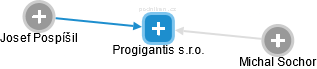 Progigantis s.r.o. - náhled vizuálního zobrazení vztahů obchodního rejstříku