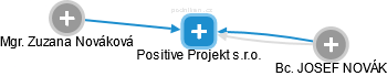 Positive Projekt s.r.o. - náhled vizuálního zobrazení vztahů obchodního rejstříku