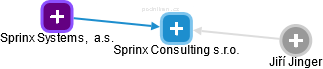 Sprinx Consulting s.r.o. - náhled vizuálního zobrazení vztahů obchodního rejstříku