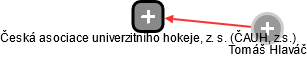 Česká asociace univerzitního hokeje, z. s. (ČAUH, z.s.) - náhled vizuálního zobrazení vztahů obchodního rejstříku