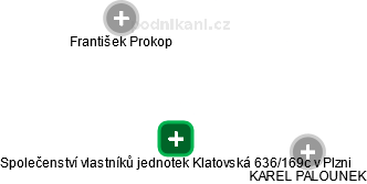 Společenství vlastníků jednotek Klatovská 636/169c v Plzni - náhled vizuálního zobrazení vztahů obchodního rejstříku