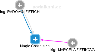 Magic Green s.r.o. - náhled vizuálního zobrazení vztahů obchodního rejstříku