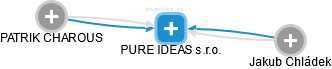 PURE IDEAS s.r.o. - náhled vizuálního zobrazení vztahů obchodního rejstříku