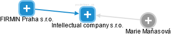 Intellectual company s.r.o. - náhled vizuálního zobrazení vztahů obchodního rejstříku