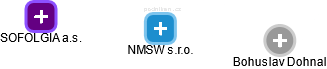NMSW s.r.o. - náhled vizuálního zobrazení vztahů obchodního rejstříku