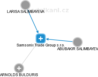 Samsonix Trade Group s.r.o. - náhled vizuálního zobrazení vztahů obchodního rejstříku