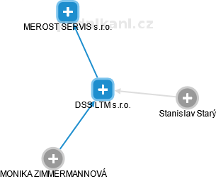 DSS LTM s.r.o. - náhled vizuálního zobrazení vztahů obchodního rejstříku