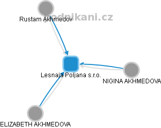 Lesnaja Poljana s.r.o. - náhled vizuálního zobrazení vztahů obchodního rejstříku