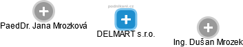 DELMART s.r.o. - náhled vizuálního zobrazení vztahů obchodního rejstříku