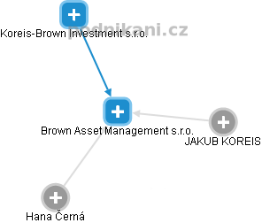 Brown Asset Management s.r.o. - náhled vizuálního zobrazení vztahů obchodního rejstříku