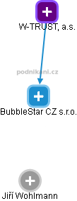 BubbleStar CZ s.r.o. - náhled vizuálního zobrazení vztahů obchodního rejstříku