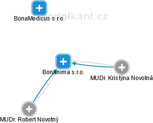 Bonanima s.r.o. - náhled vizuálního zobrazení vztahů obchodního rejstříku