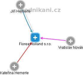 Florea Holland s.r.o. - náhled vizuálního zobrazení vztahů obchodního rejstříku