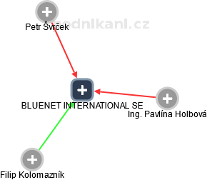 BLUENET INTERNATIONAL SE - náhled vizuálního zobrazení vztahů obchodního rejstříku