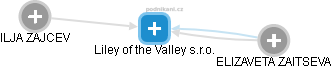 Liley of the Valley s.r.o. - náhled vizuálního zobrazení vztahů obchodního rejstříku