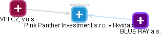 Pink Panther Investment s.r.o. v likvidaci - náhled vizuálního zobrazení vztahů obchodního rejstříku