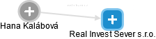 Real Invest Sever s.r.o. - náhled vizuálního zobrazení vztahů obchodního rejstříku