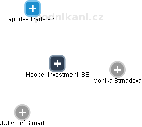Hoober Investment, SE - náhled vizuálního zobrazení vztahů obchodního rejstříku