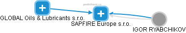 SAPFIRE Europe s.r.o. - náhled vizuálního zobrazení vztahů obchodního rejstříku