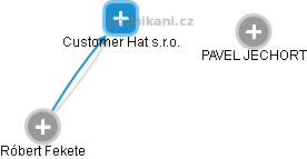 Customer Hat s.r.o. - náhled vizuálního zobrazení vztahů obchodního rejstříku