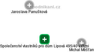 Společenství vlastníků pro dům Lipová 495/40 v Plzni - náhled vizuálního zobrazení vztahů obchodního rejstříku