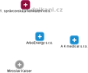 ArboEnergy s.r.o. - náhled vizuálního zobrazení vztahů obchodního rejstříku