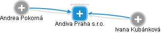 Andiva Praha s.r.o. - náhled vizuálního zobrazení vztahů obchodního rejstříku