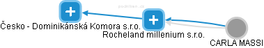 Rocheland millenium s.r.o. - náhled vizuálního zobrazení vztahů obchodního rejstříku