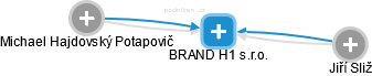 BRAND H1 s.r.o. - náhled vizuálního zobrazení vztahů obchodního rejstříku