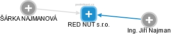 RED NUT s.r.o. - náhled vizuálního zobrazení vztahů obchodního rejstříku