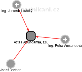 Actas Abundantia, z.s. - náhled vizuálního zobrazení vztahů obchodního rejstříku