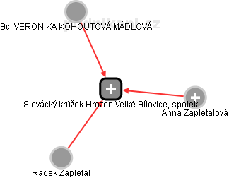 Slovácký krúžek Hrozen Velké Bílovice, spolek - náhled vizuálního zobrazení vztahů obchodního rejstříku