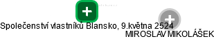 Společenství vlastníků Blansko, 9.května 2524 - náhled vizuálního zobrazení vztahů obchodního rejstříku