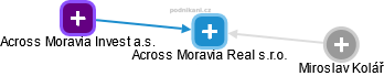 Across Moravia Real s.r.o. - náhled vizuálního zobrazení vztahů obchodního rejstříku