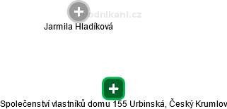 Společenství vlastníků domu 155 Urbinská, Český Krumlov - náhled vizuálního zobrazení vztahů obchodního rejstříku