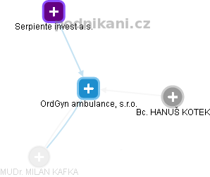 OrdGyn ambulance, s.r.o. - náhled vizuálního zobrazení vztahů obchodního rejstříku