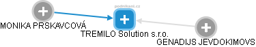 TREMILO Solution s.r.o. - náhled vizuálního zobrazení vztahů obchodního rejstříku