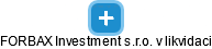 FORBAX Investment s.r.o. v likvidaci - náhled vizuálního zobrazení vztahů obchodního rejstříku