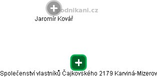 Společenství vlastníků Čajkovského 2179 Karviná-Mizerov - náhled vizuálního zobrazení vztahů obchodního rejstříku