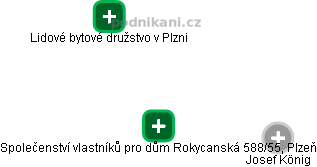 Společenství vlastníků pro dům Rokycanská 588/55, Plzeň - náhled vizuálního zobrazení vztahů obchodního rejstříku