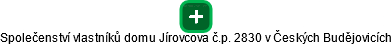Společenství vlastníků domu Jírovcova č.p. 2830 v Českých Budějovicích - náhled vizuálního zobrazení vztahů obchodního rejstříku