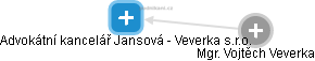 Advokátní kancelář Jansová - Veverka s.r.o. - náhled vizuálního zobrazení vztahů obchodního rejstříku