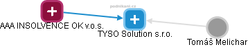 TYSO Solution s.r.o. - náhled vizuálního zobrazení vztahů obchodního rejstříku