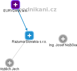 Razuma Slovakia s.r.o. - náhled vizuálního zobrazení vztahů obchodního rejstříku