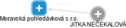 Moravská pohledávková s.r.o. - náhled vizuálního zobrazení vztahů obchodního rejstříku