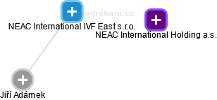 NEAC International IVF East s.r.o. - náhled vizuálního zobrazení vztahů obchodního rejstříku