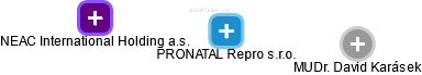 PRONATAL Repro s.r.o. - náhled vizuálního zobrazení vztahů obchodního rejstříku
